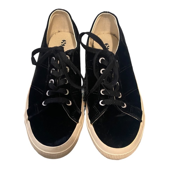 Baskets Superga 2311 Leahorseu Noir Cuir – Taille 8.5/9 US (39.5 EU) – Slip-on élégant Pour Femme